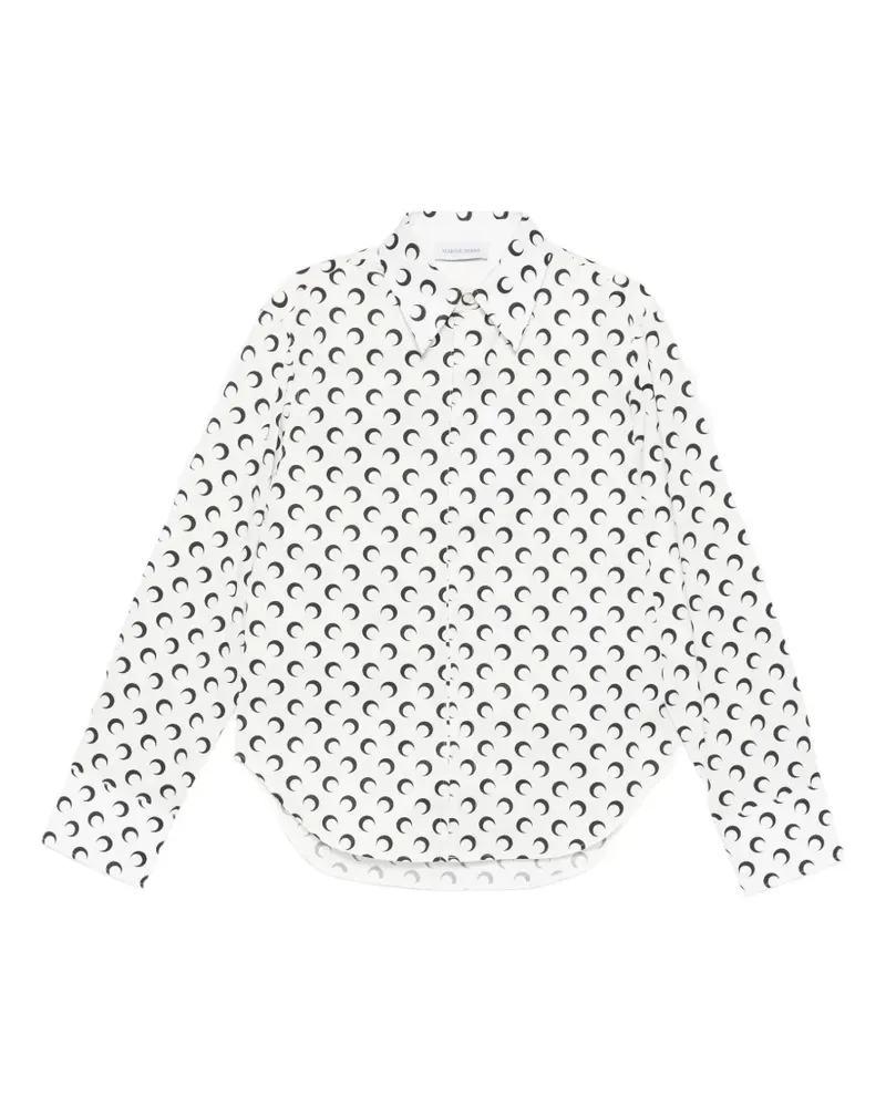 Marine Serre moon-print shirt - Weiß Weiß