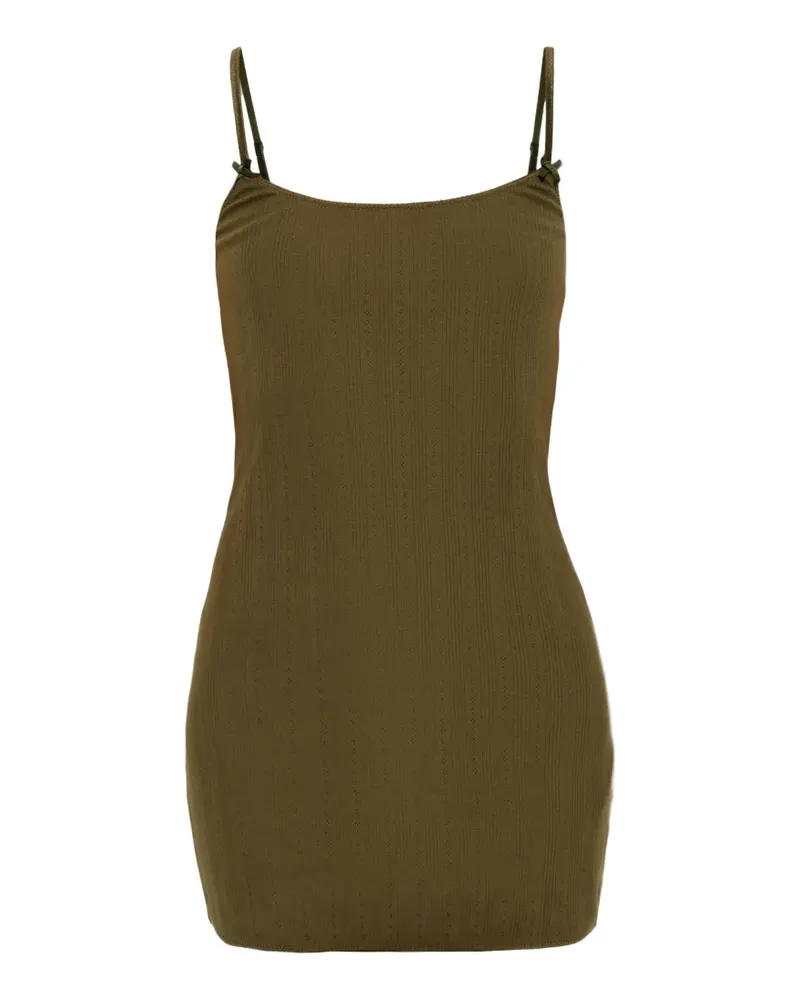Maison Margiela Unterkleid aus Pointelle-Strick mit Schleifendetail - Grün Grün