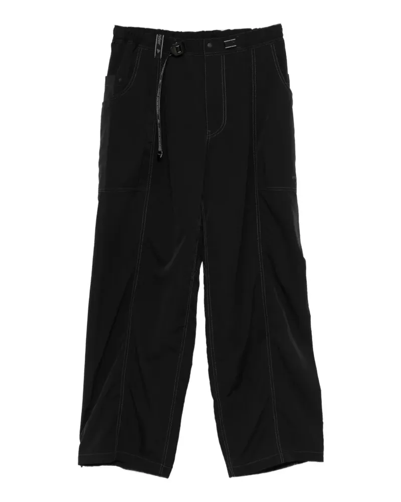 and wander Weite Hose mit Kordelzug-Saum - Schwarz Schwarz