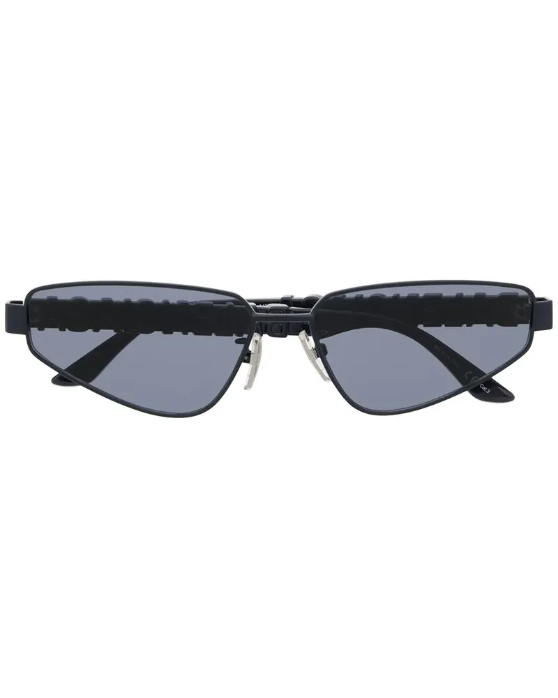 Balenciaga Sonnenbrille mit Logo - Blau Blau