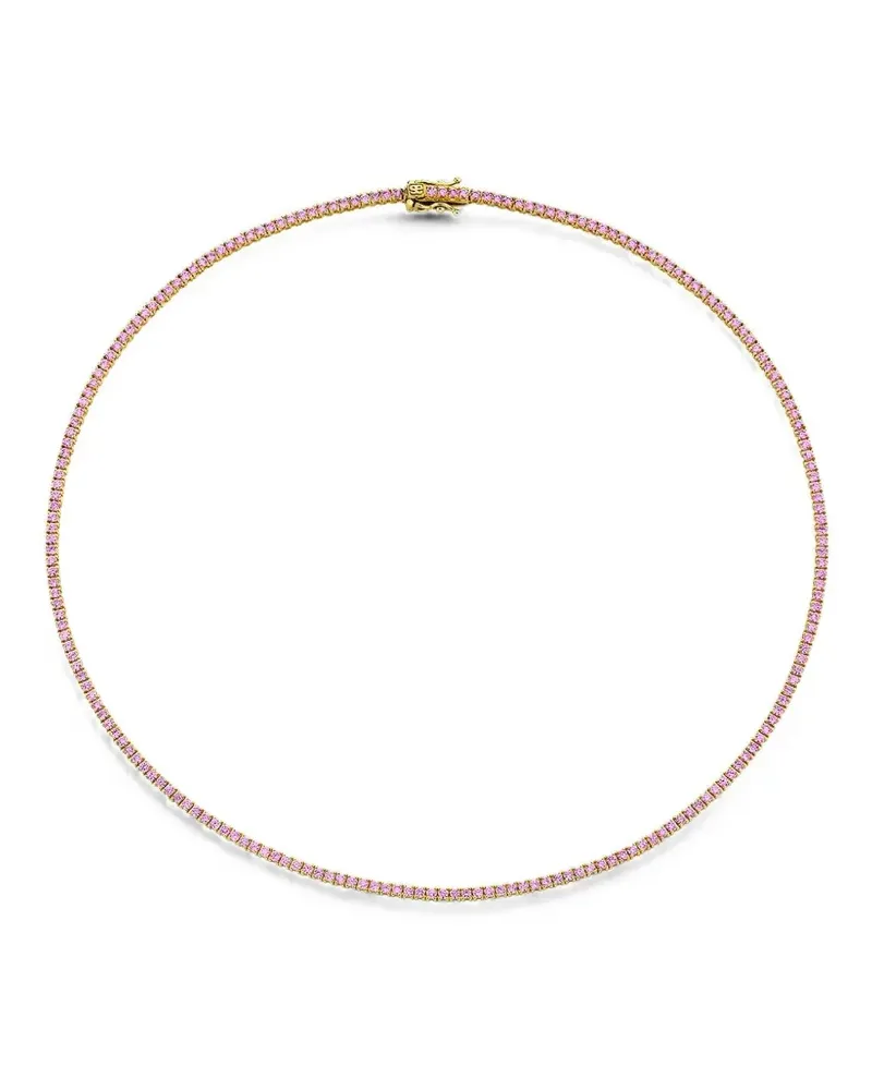Sydney Evan sapphire tennis necklace - Gold Gold