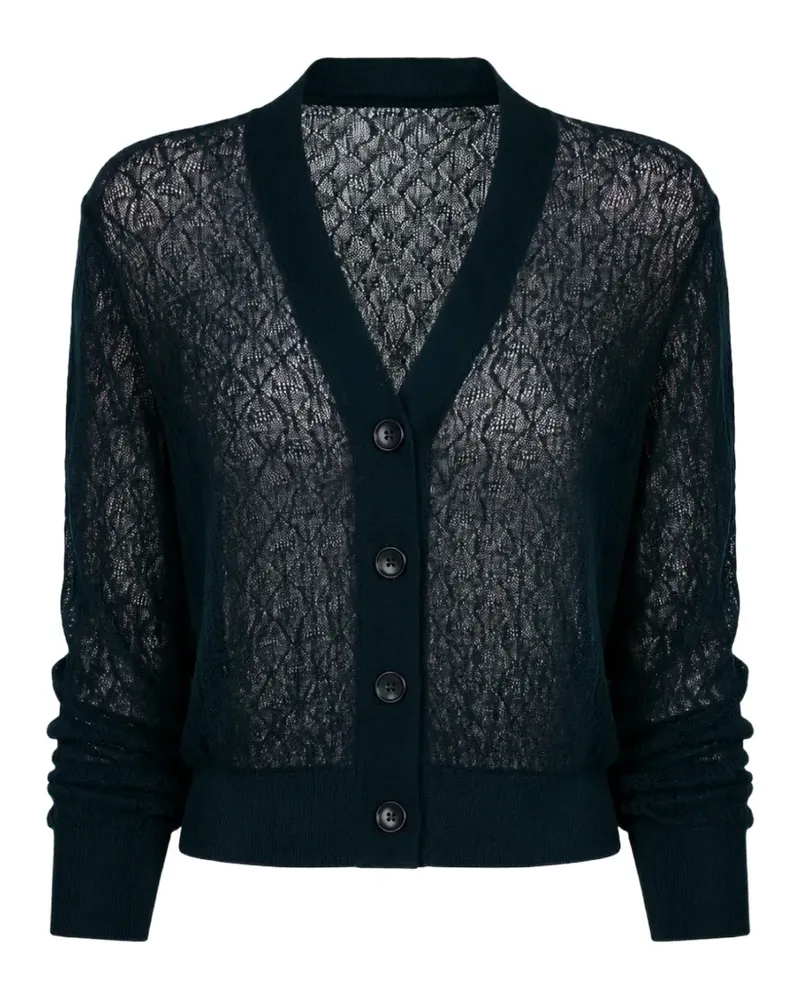 Veronica Beard Ingraham open-knit cardigan - Blau Blau