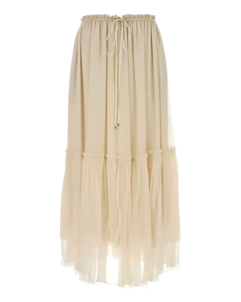 Chloé ruffled silk maxi skirt - Nude Nude