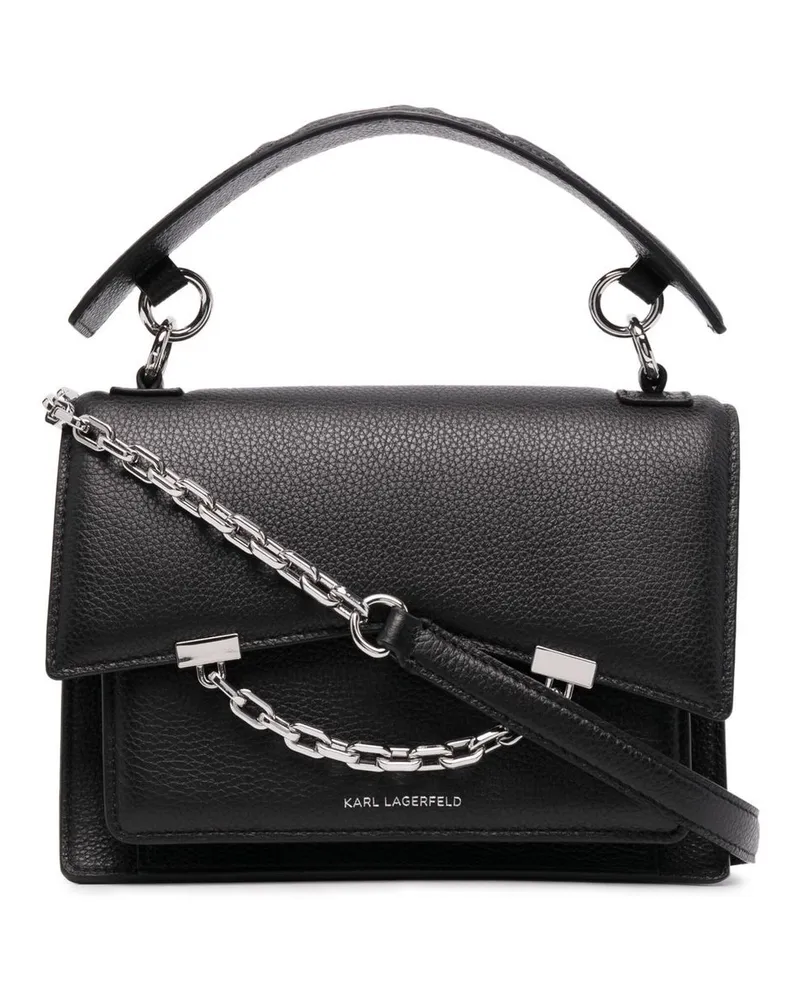 Karl Lagerfeld K/Seven Grainy Schultertasche - Schwarz Schwarz
