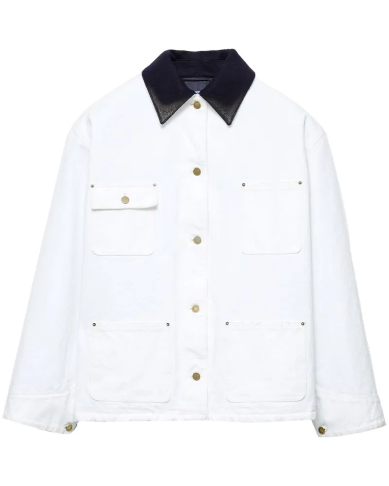 Prada Blousonjacke aus Tech-Canvas - Weiß Weiß