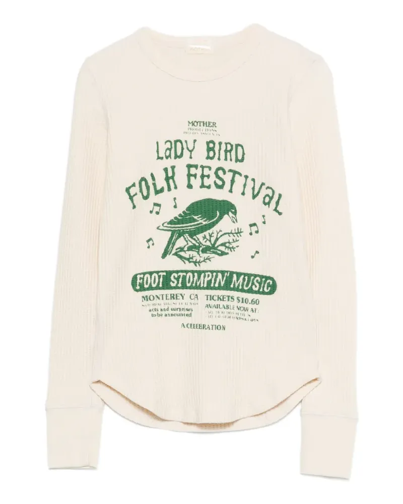 Mother bird-print sweater - Nude Nude