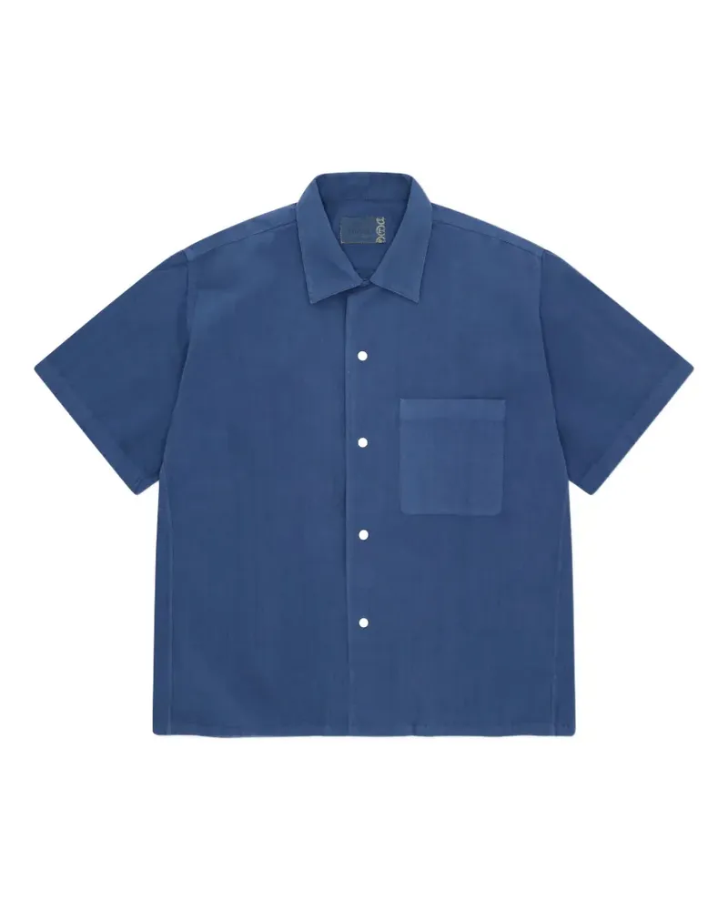 Fortela patch-pocket short-sleeve shirt - Blau Blau
