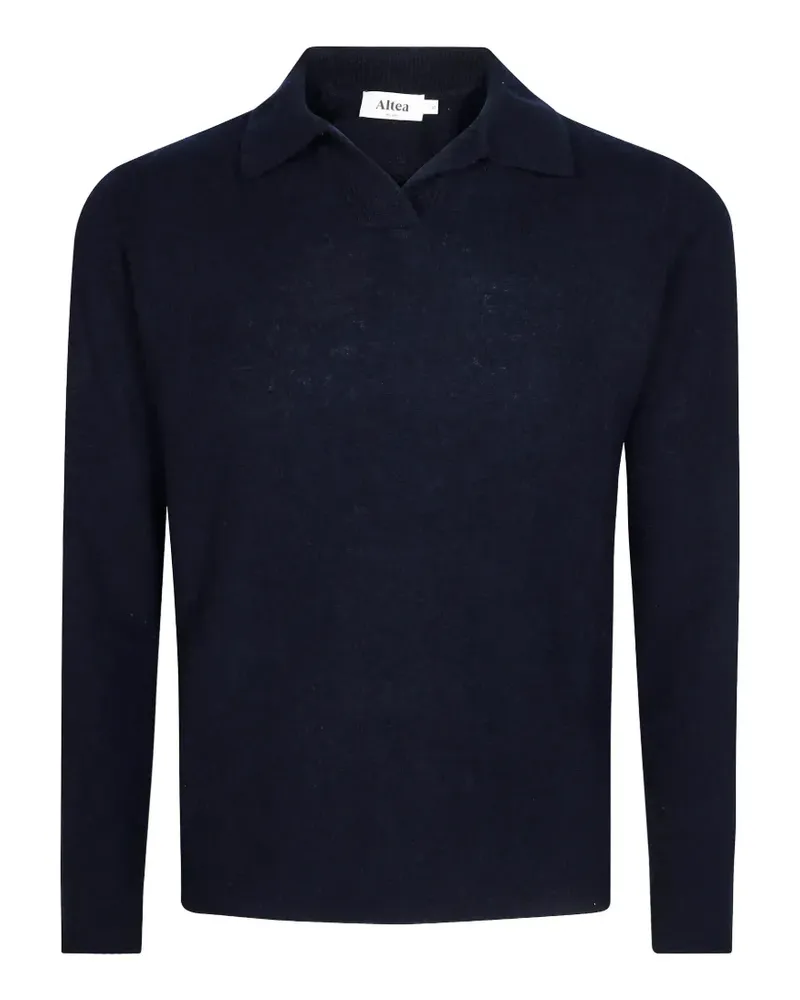 Altea Pullover mit offenem Kragen - Blau Blau