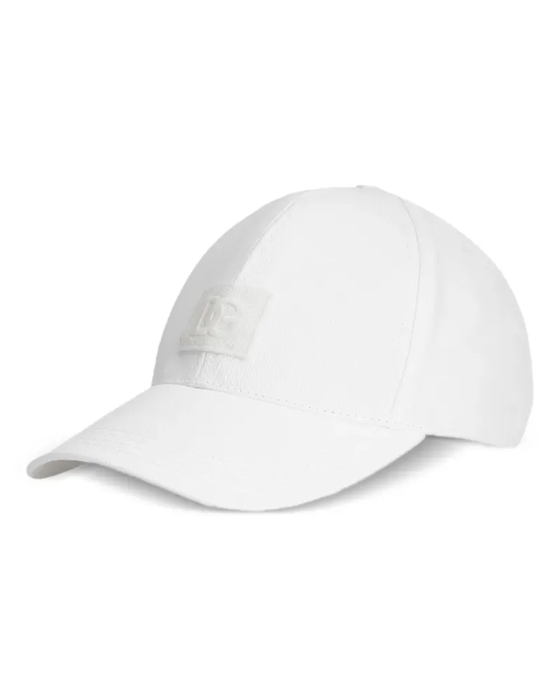 Dolce & Gabbana Baseballkappe mit Logo-Patch - Weiß Weiß