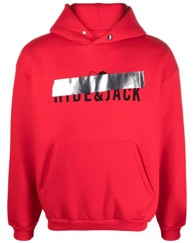 Hide & Jack Hoodie mit Logo-Print Rot