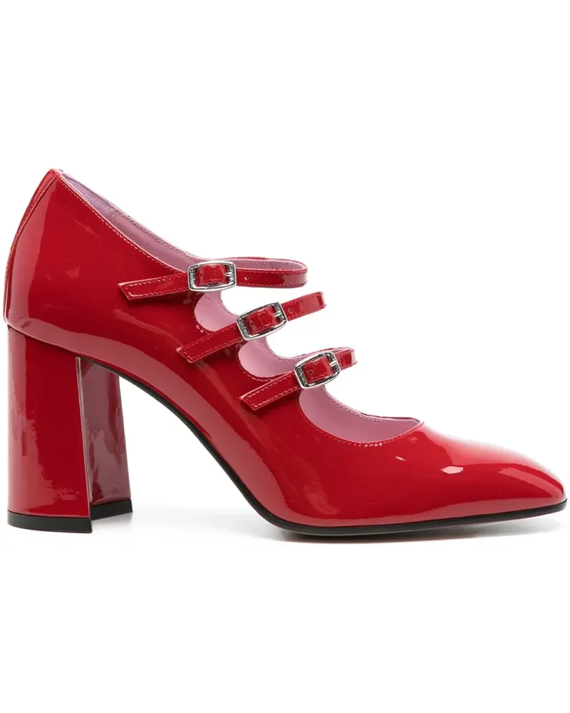 Carel Lackpumps mit Dreifach-Schnalle - Rot Rot