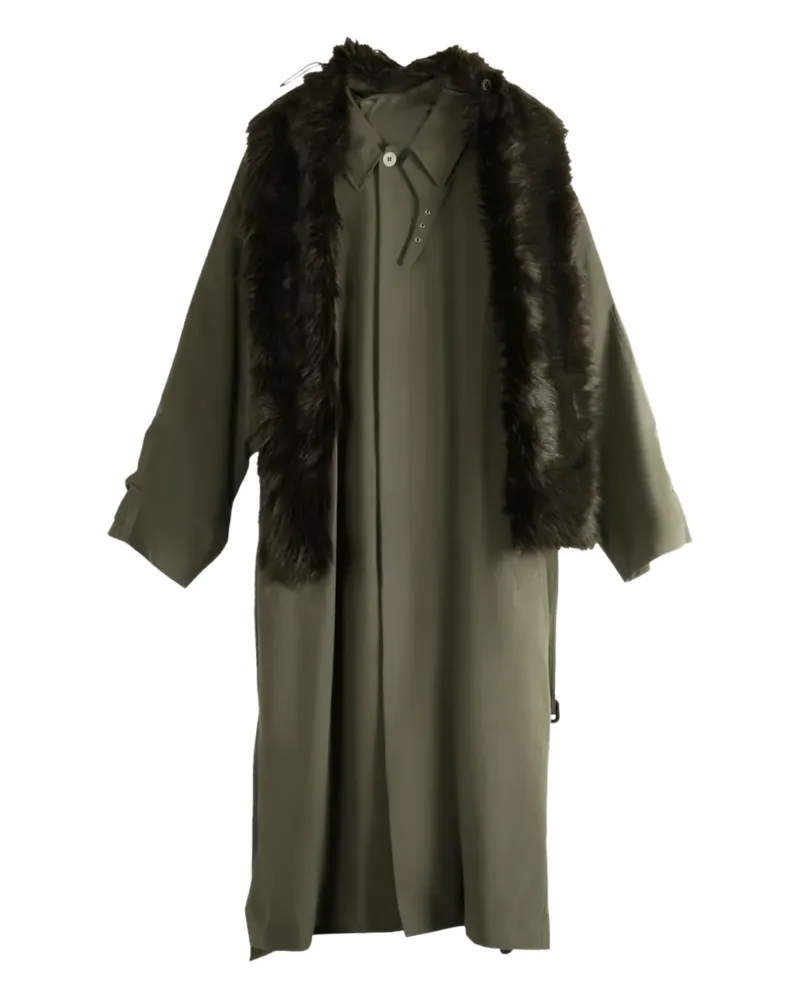 Magliano faux-fur panelled coat - Braun Braun