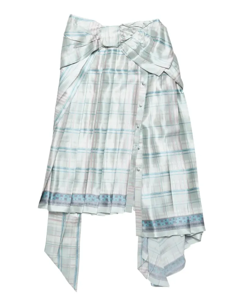 Acne Studios Seidenrock mit Schleife - Blau Blau