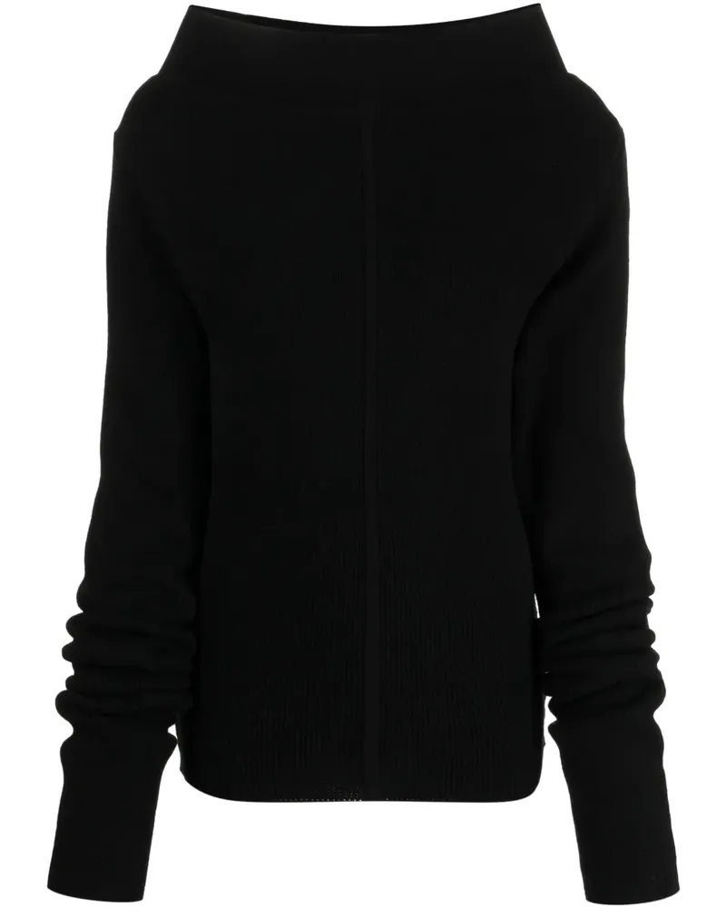 Rick Owens vertical-seamed ribbed-knit jumper - Schwarz Schwarz