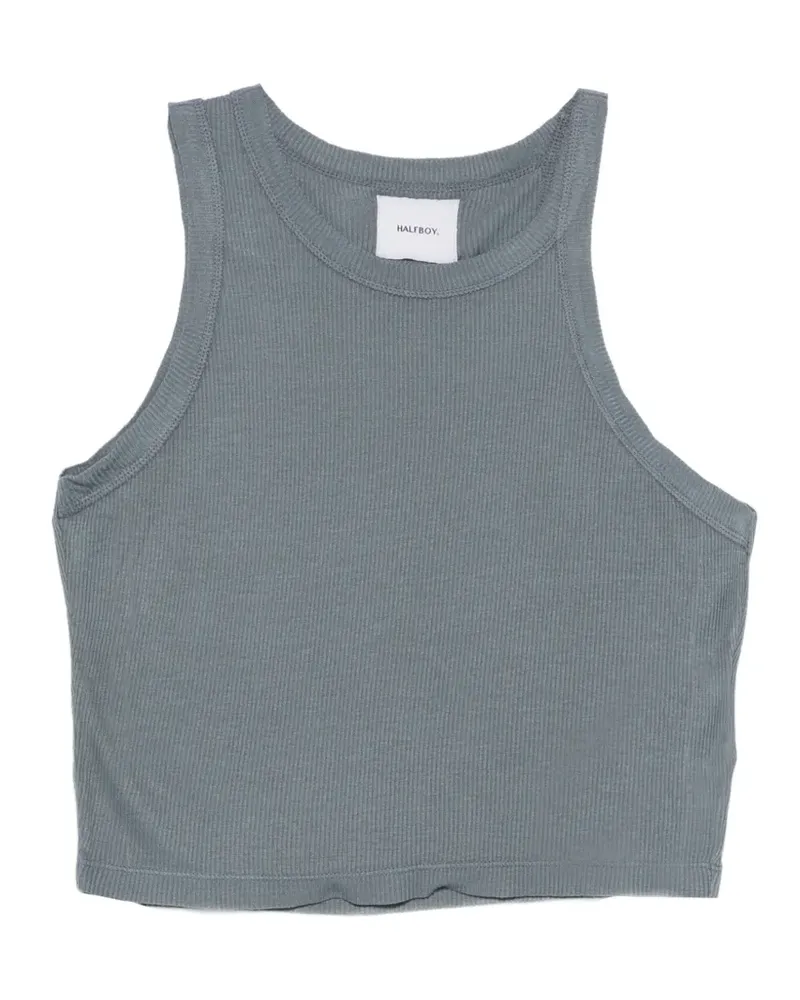 HALFBOY Geripptes Top - Grau Grau