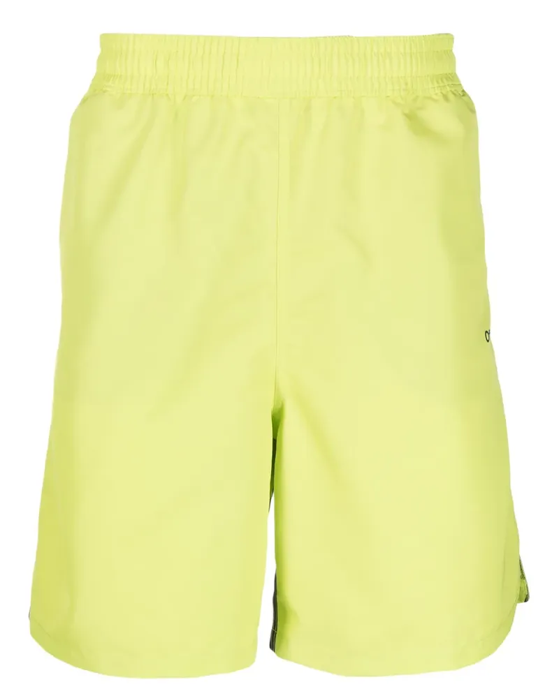 OFF-WHITE Badeshorts mit diagonalen Streifen - Grün Grün