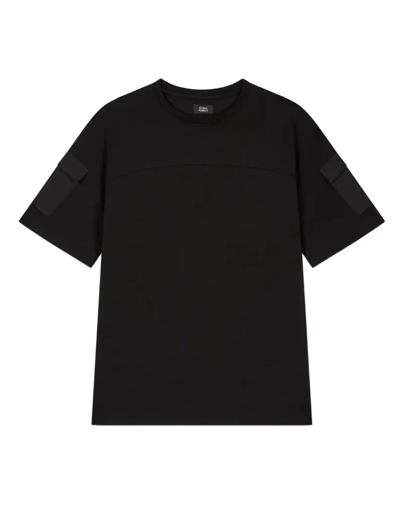 STUDIO TOMBOY T-Shirt mit Taschendetail - Schwarz Schwarz