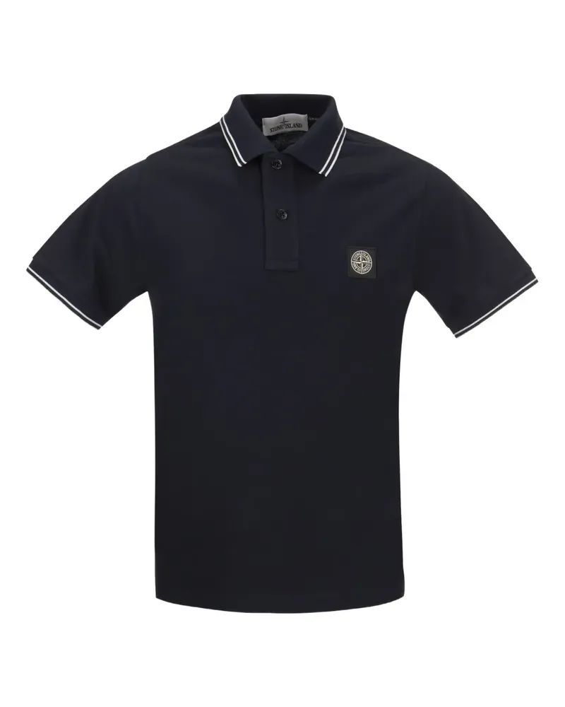 Stone Island Poloshirt mit Logo-Patch - Blau Blau