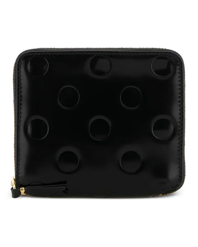 Comme des Garçons polka dot leather wallet - Schwarz Schwarz