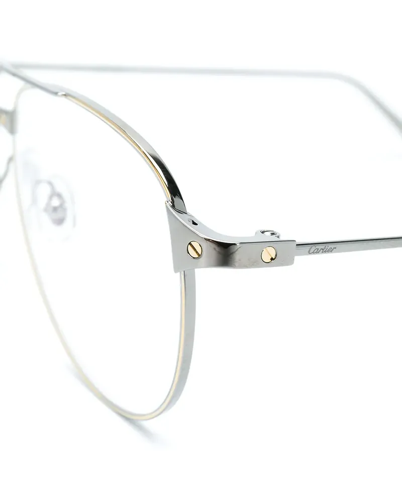 Cartier Santos de Cartier' Sonnenbrille - Metallic Metallic