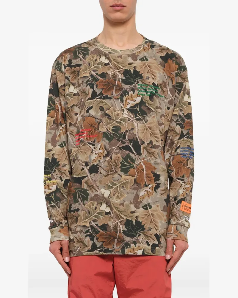 Heron Preston x Carhartt WIP Langarmshirt mit Blatt-Print - Grün Grün