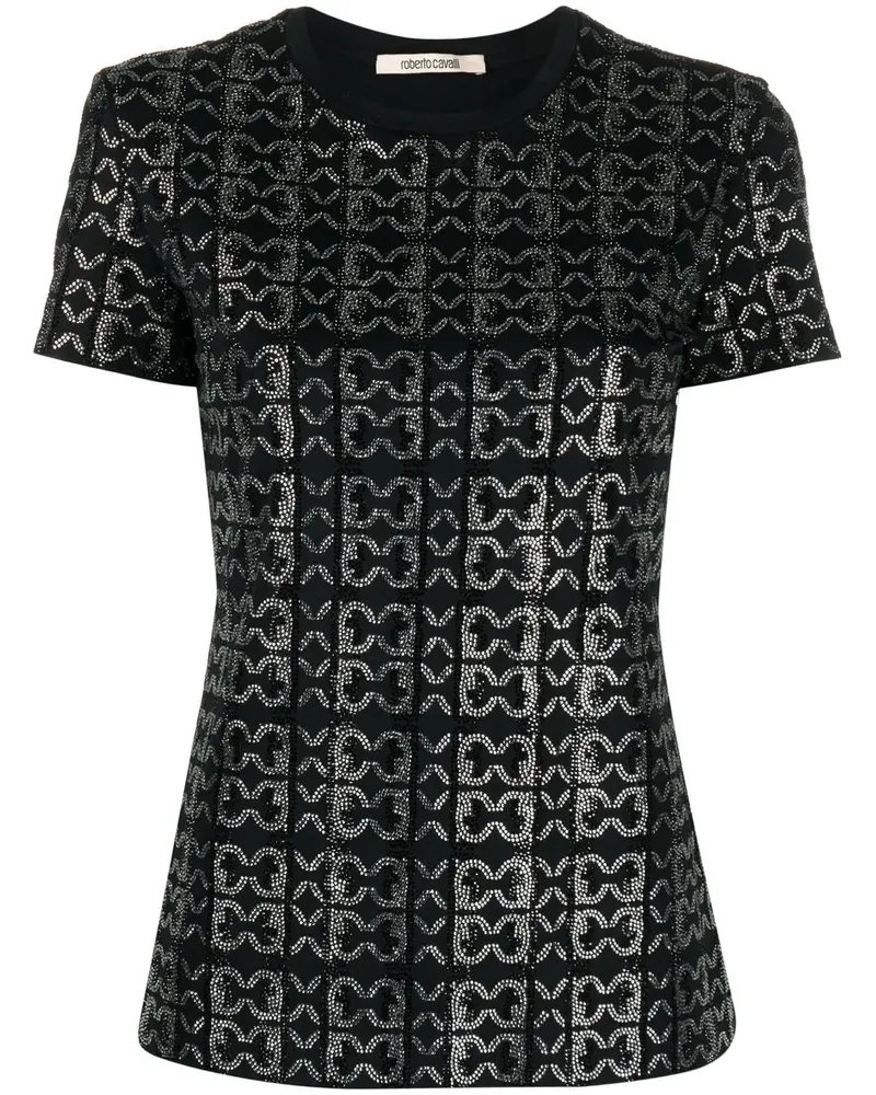 Roberto Cavalli T-Shirt mit Logo - Schwarz Schwarz