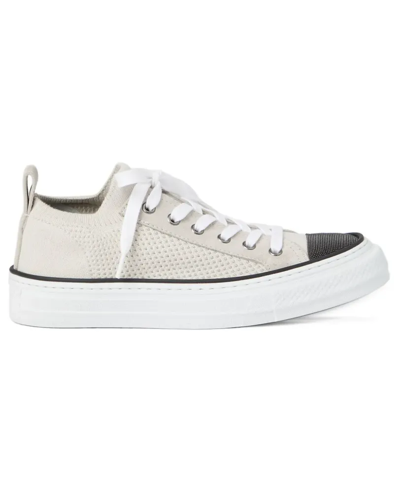 Brunello Cucinelli Sneakers in Strickoptik - Nude Nude