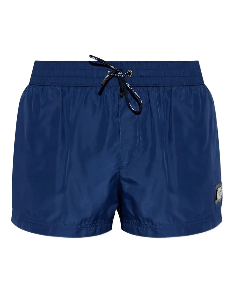 Dolce & Gabbana logo-plaque swim shorts - Blau Blau