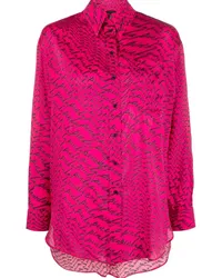 Pinko Hemd mit Logo-Print Rosa