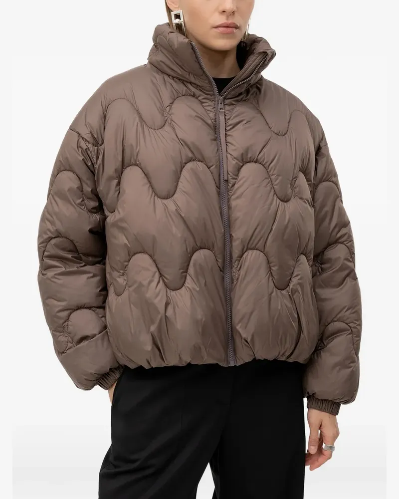 HUGO BOSS relaxed-fit padded jacket in water-repellent fabric - Braun Braun