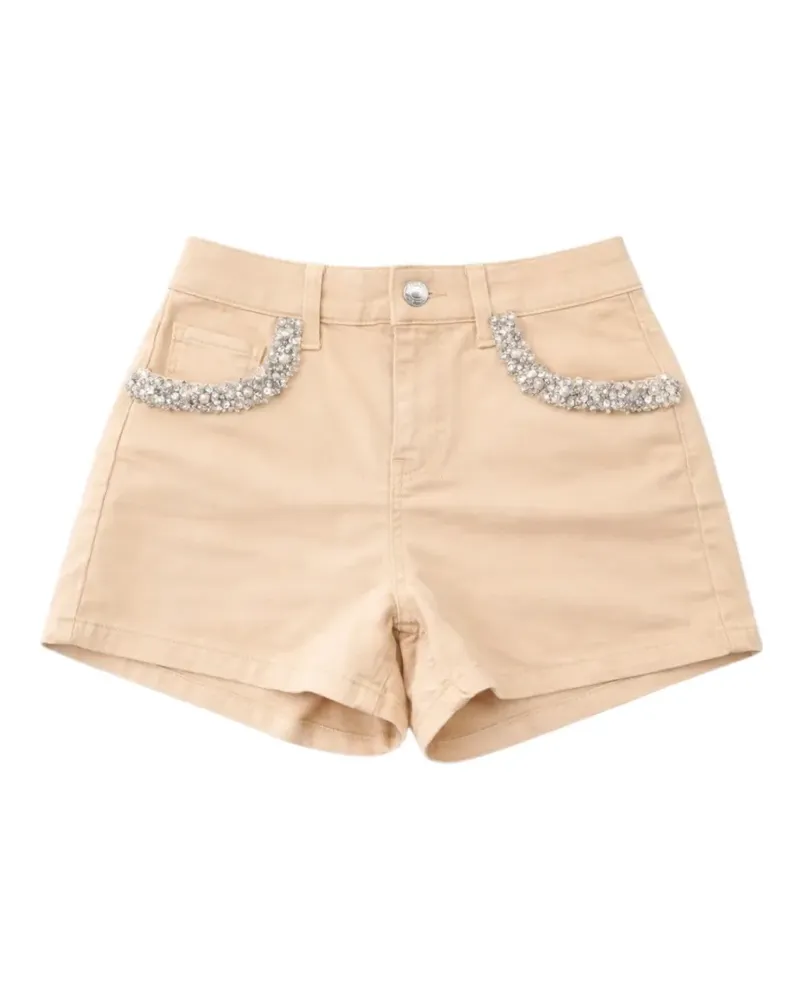 Liu Jo shorts with bejewelled appliqués - Nude Nude