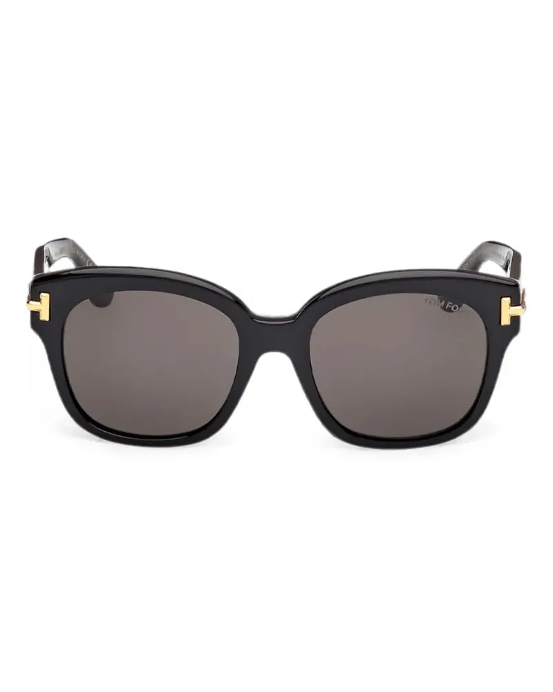 Tom Ford Icon eckige Sonnenbrille - Schwarz Schwarz