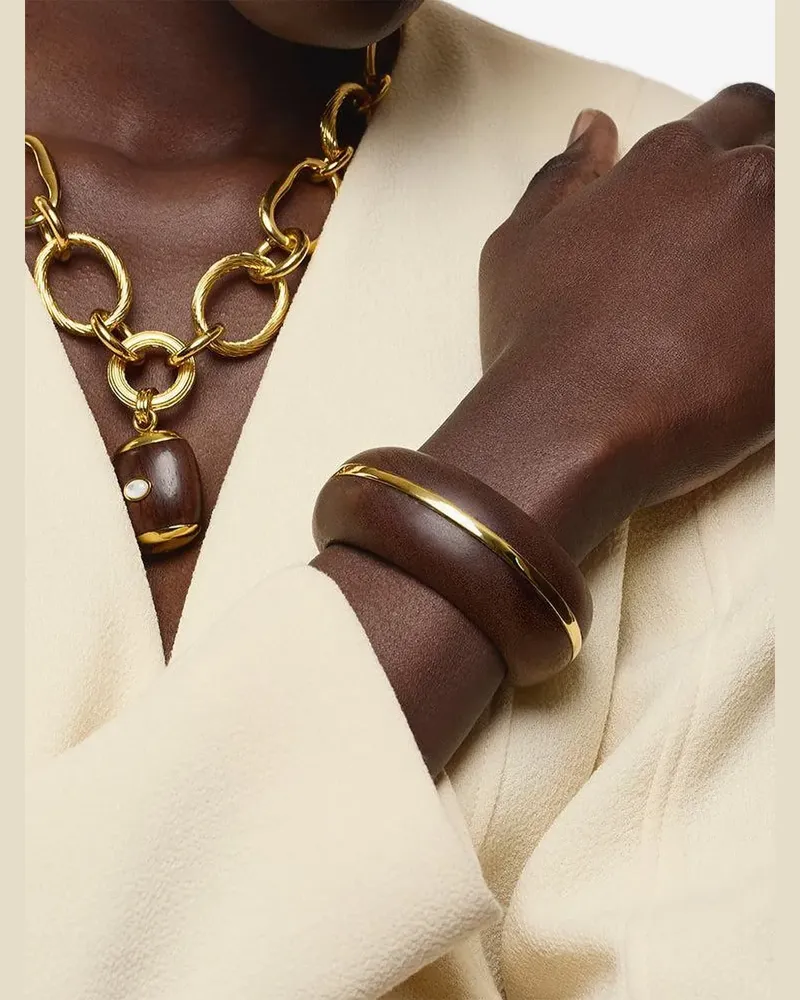 Lizzie Fortunato Halo cuff bracelet - Braun Braun