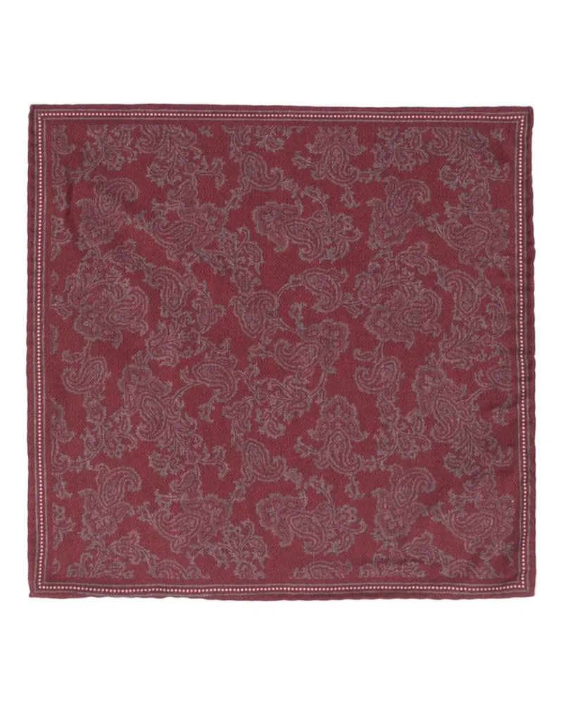 Brunello Cucinelli Seidenschal mit Paisleymuster - Rot Rot