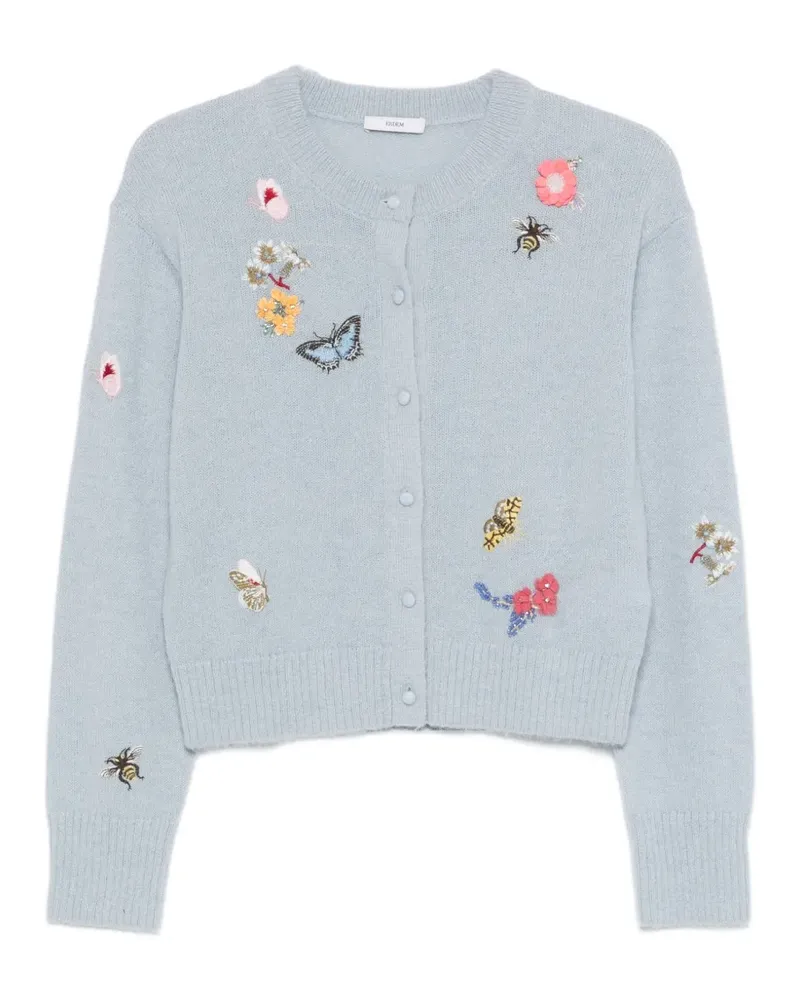 Erdem Cardigan mit Blumenverzierung - Blau Blau