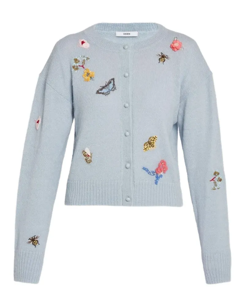 Erdem Cardigan mit Blumenverzierung - Blau Blau