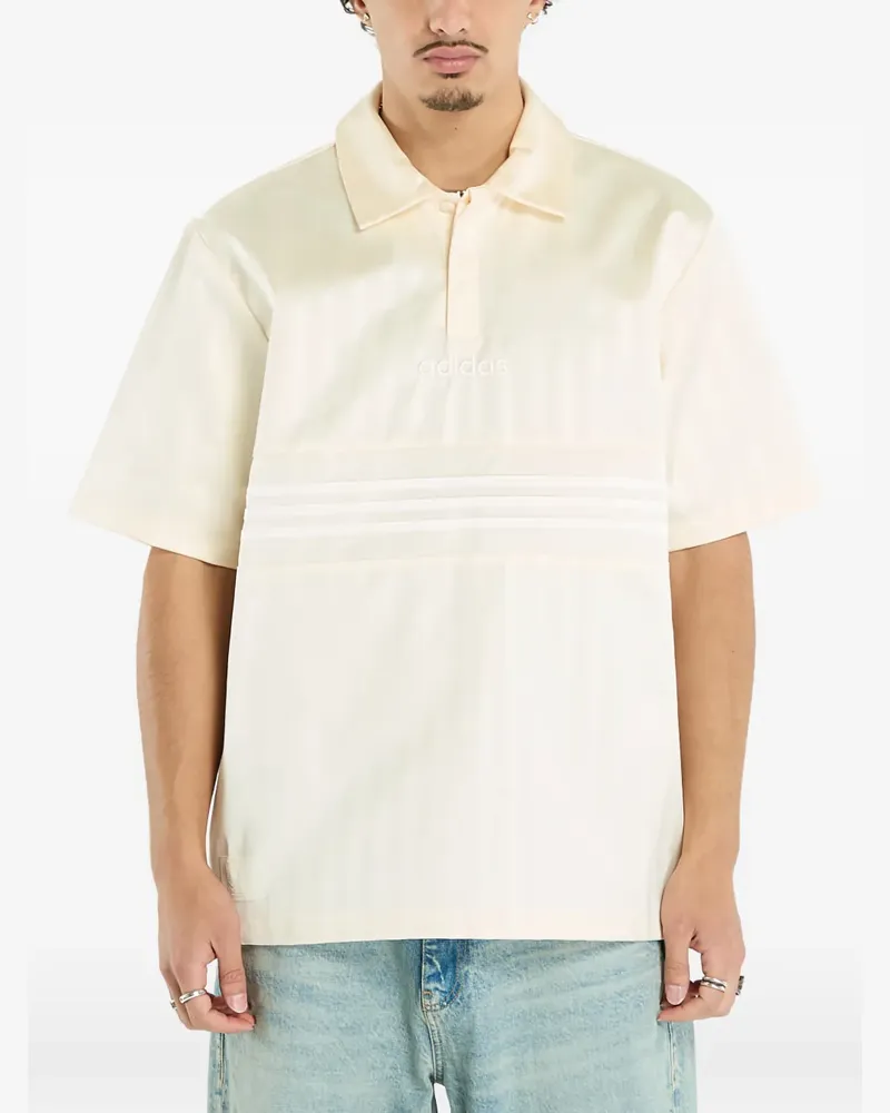 adidas stripe-detail polo shirt - Nude Nude