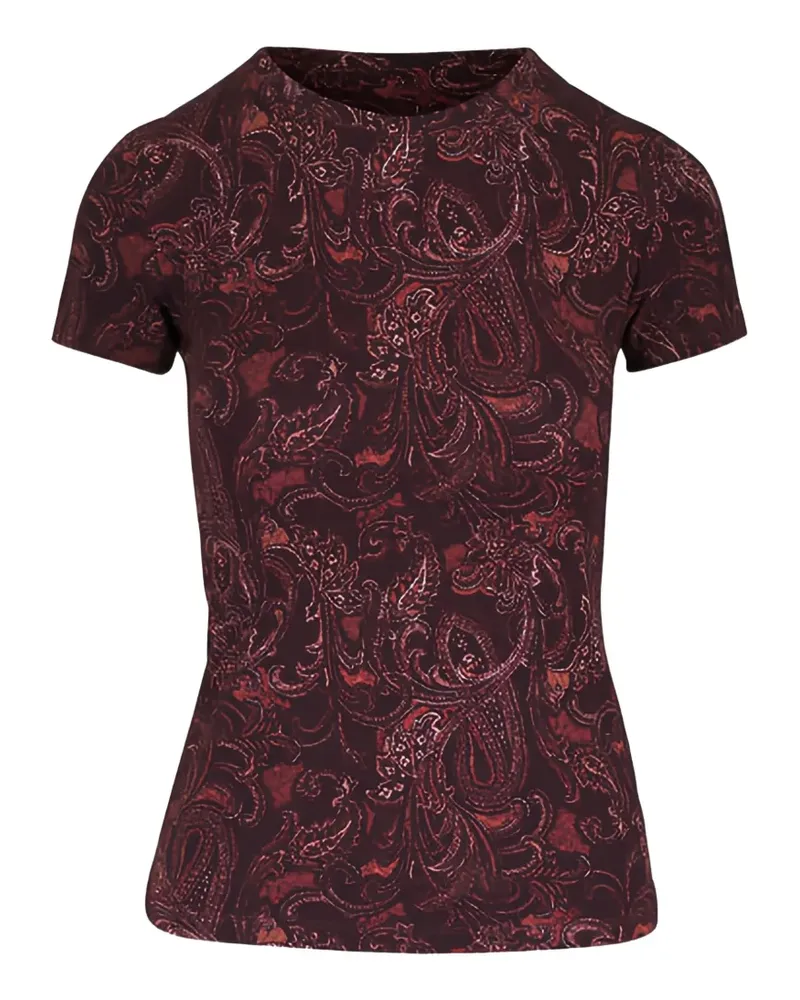 L'Agence T-Shirt mit Paisleymuster - Braun Braun