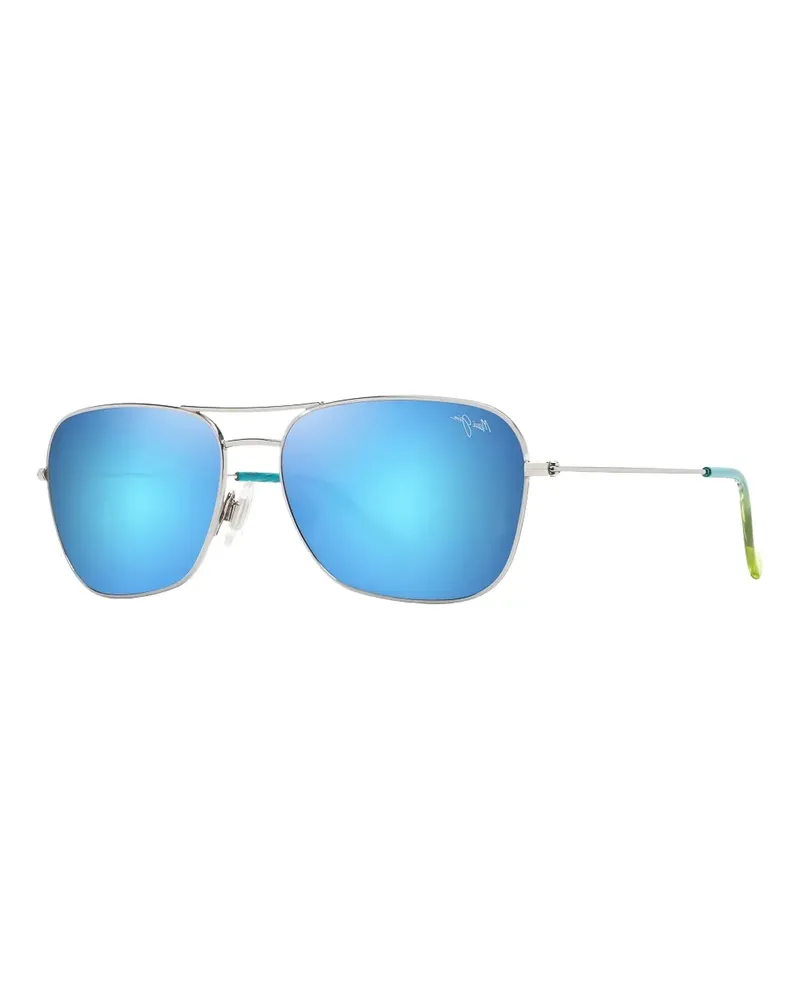 Maui Jim Na'auao Pilotenbrille - Silber Silber