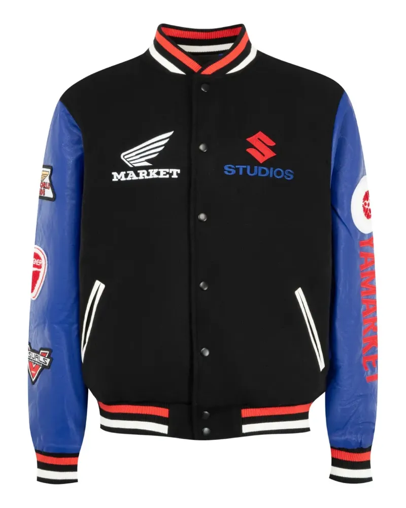 Market Sponsorship Collegejacke - Schwarz Schwarz
