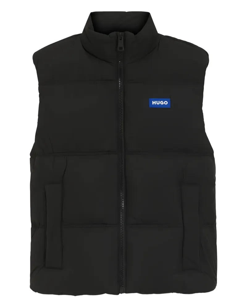HUGO BOSS zipped quilted gilet - Schwarz Schwarz