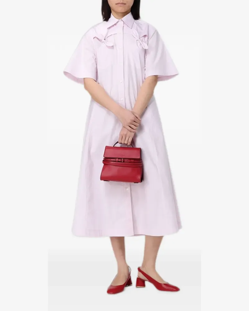 Moschino Midi-Hemdkleid mit Schleife - Rosa Rosa