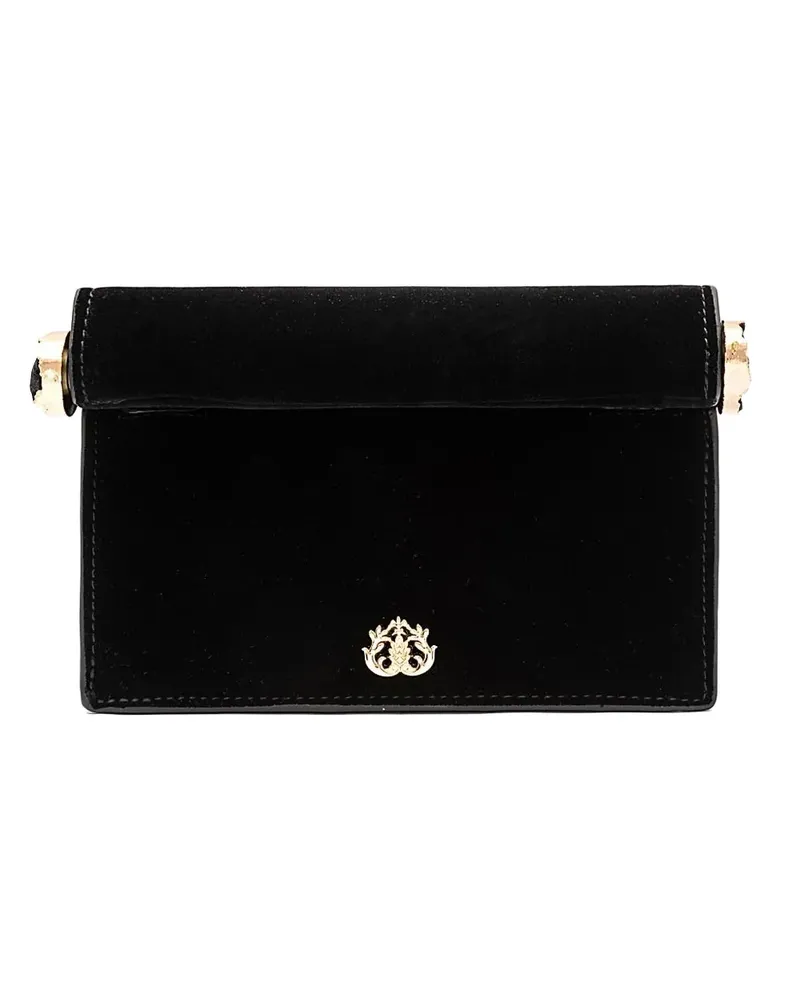 ISLA Roll Clutch aus Wildleder - Schwarz Schwarz