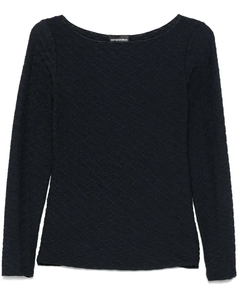 Emporio Armani Strukturiertes Oberteil - Blau Blau