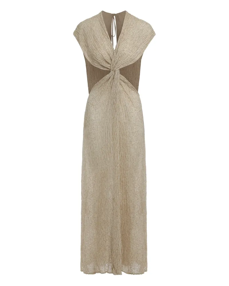 Savannah Morrow Fiori twisted maxi dress - Nude Nude