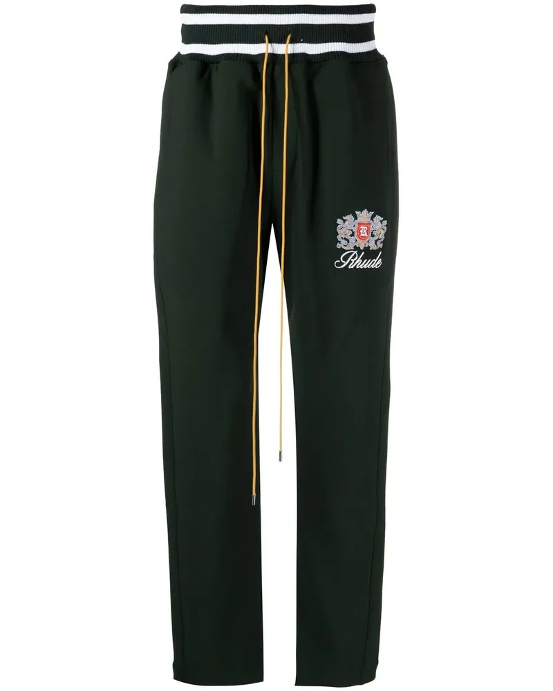 RHUDE Bestickte Jogginghose - Grün Grün