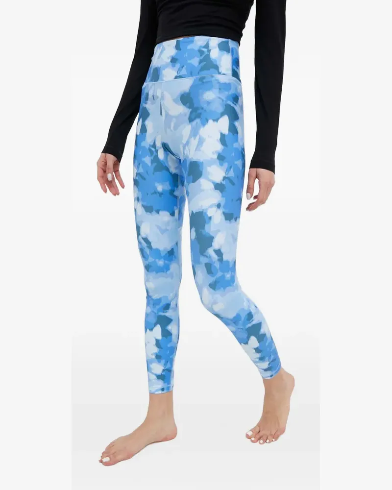 Casall floral-print leggings - Blau Blau