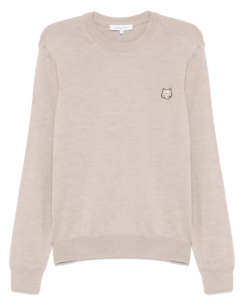 Kitsuné Pullover mit Bold Fox Head-Patch - Nude Nude