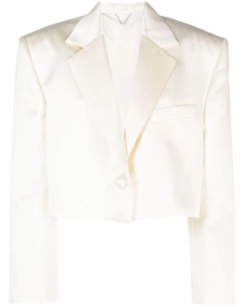 Magda Butrym Einreihiger Cropped-Blazer Nude