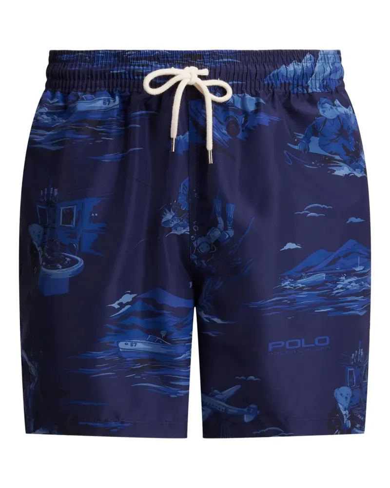 Ralph Lauren Badeshorts mit Print - Blau Blau